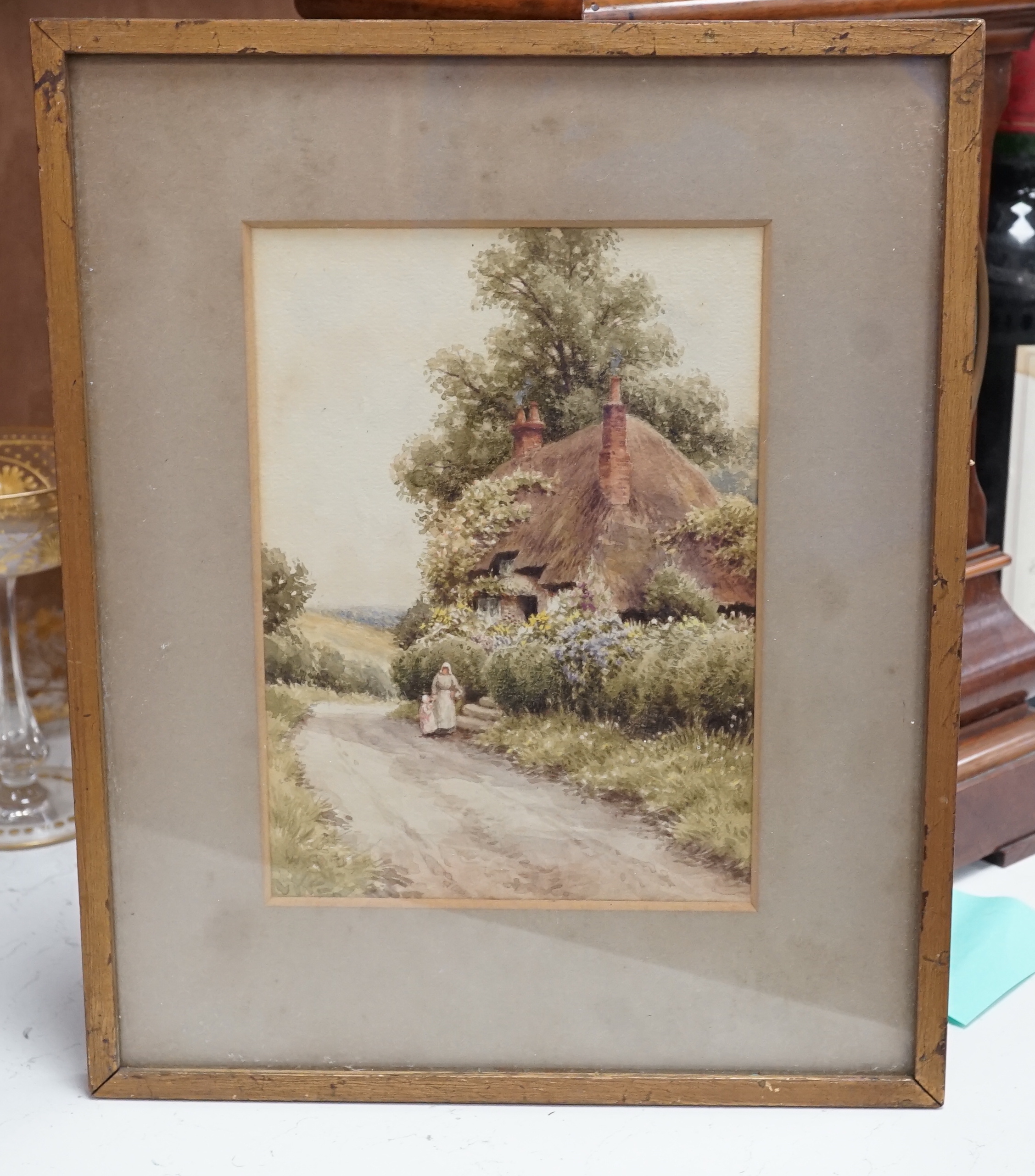 William Carter (1863-1939), watercolour, 'A Sussex cottage', signed, 20 x 14cm